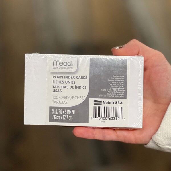 Mead® Plain Index Cards 3 x 5